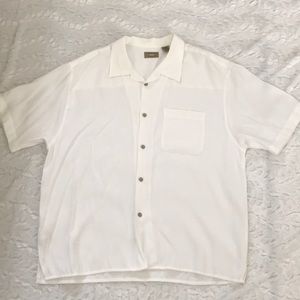 Natural Issue Linen-Like Button Down Shirt Xl